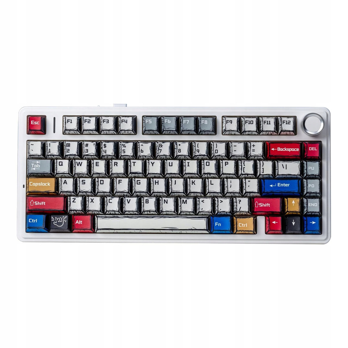 AULA F75 Wireless Mechanical Keyboard - Comic Reaper Packaging status original