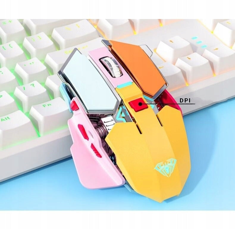 AULA SC300 Wireless Gaming Mouse with RGB Charging - Color Blocking