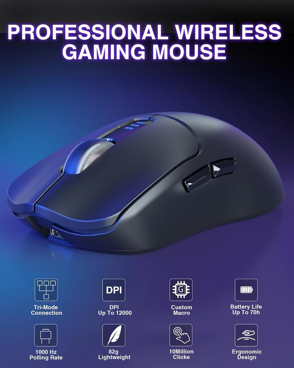 AULA SC580X Tri-Mode Vezeték Nélküli Gamer Egér - Fekete Manufacturer code AU-SC580X black