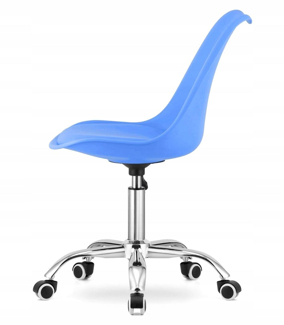 AURA SWIVEL CHAIR, BLUE, FAUX LEATHER, FOR LIVING ROOM, MODERN Brand Oskar