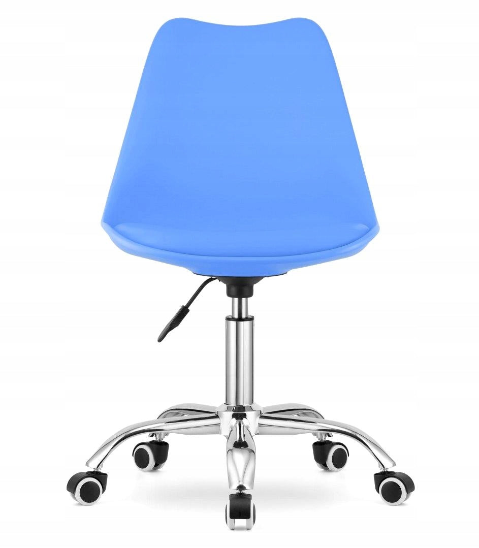 AURA SWIVEL CHAIR, BLUE, FAUX LEATHER, FOR LIVING ROOM, MODERN Packaging status original