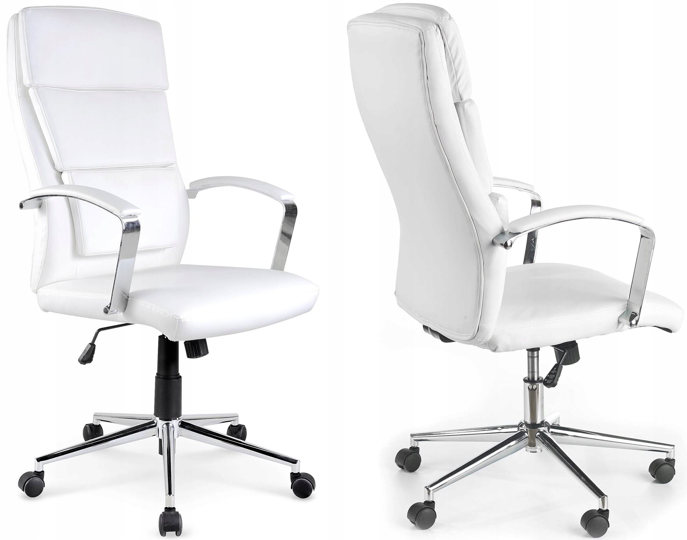AUREN White Swivel Adjustable Faux Leather TILT Office Chair Medical device no
