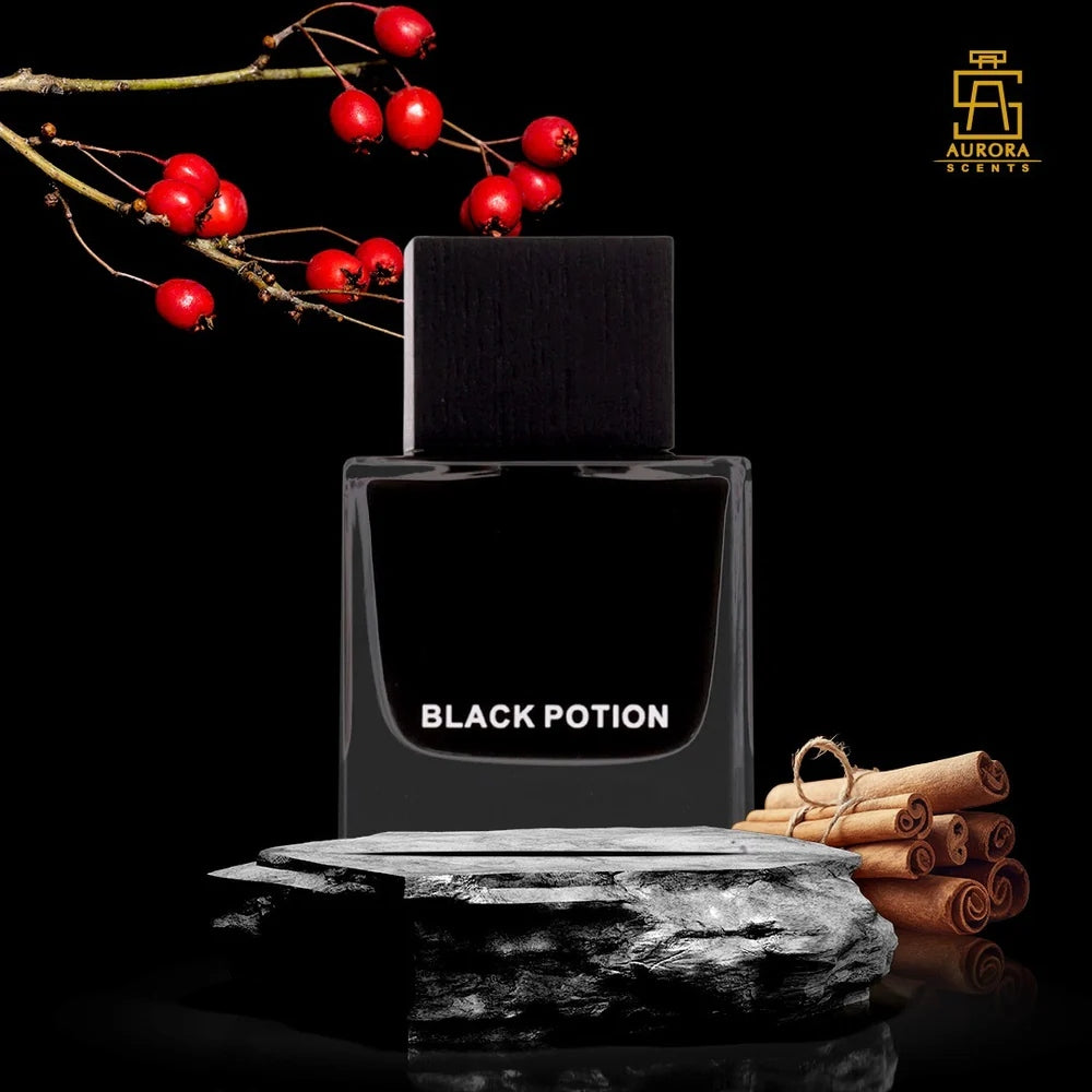 AURORA SCENTS Black Potion100 ml EDP Eau de Parfum for men Packaging status original