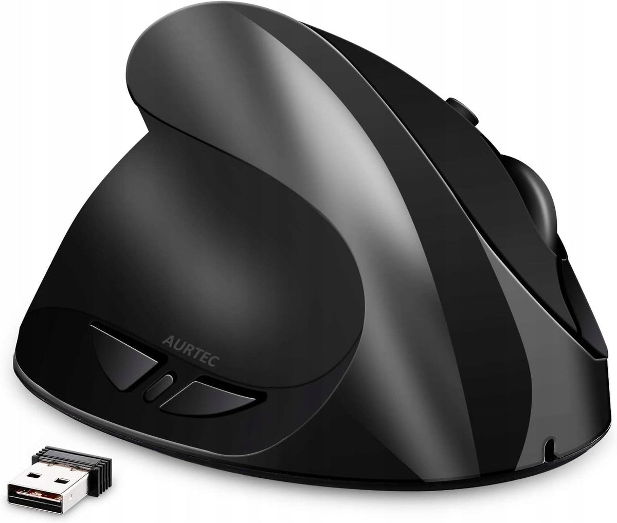 AURTEC Vertical Mouse Left Wireless Optical 1600DPI Battery