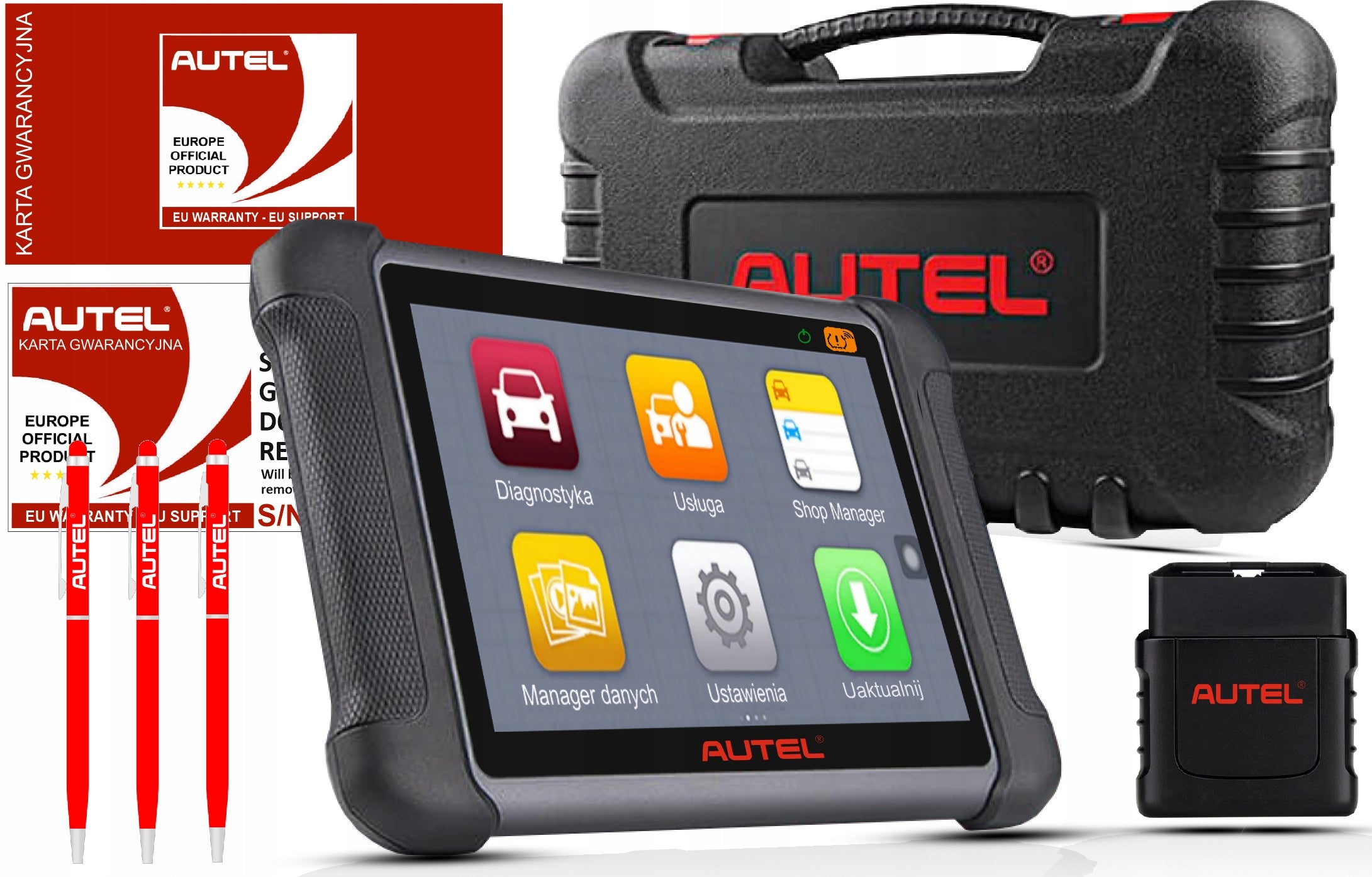 AUTEL DS808BT 2 YEARS UPDATE + ADAPTERS OFFICIAL DISTRIBUTOR AUTEL POLAND Manufacturer code DS808BT