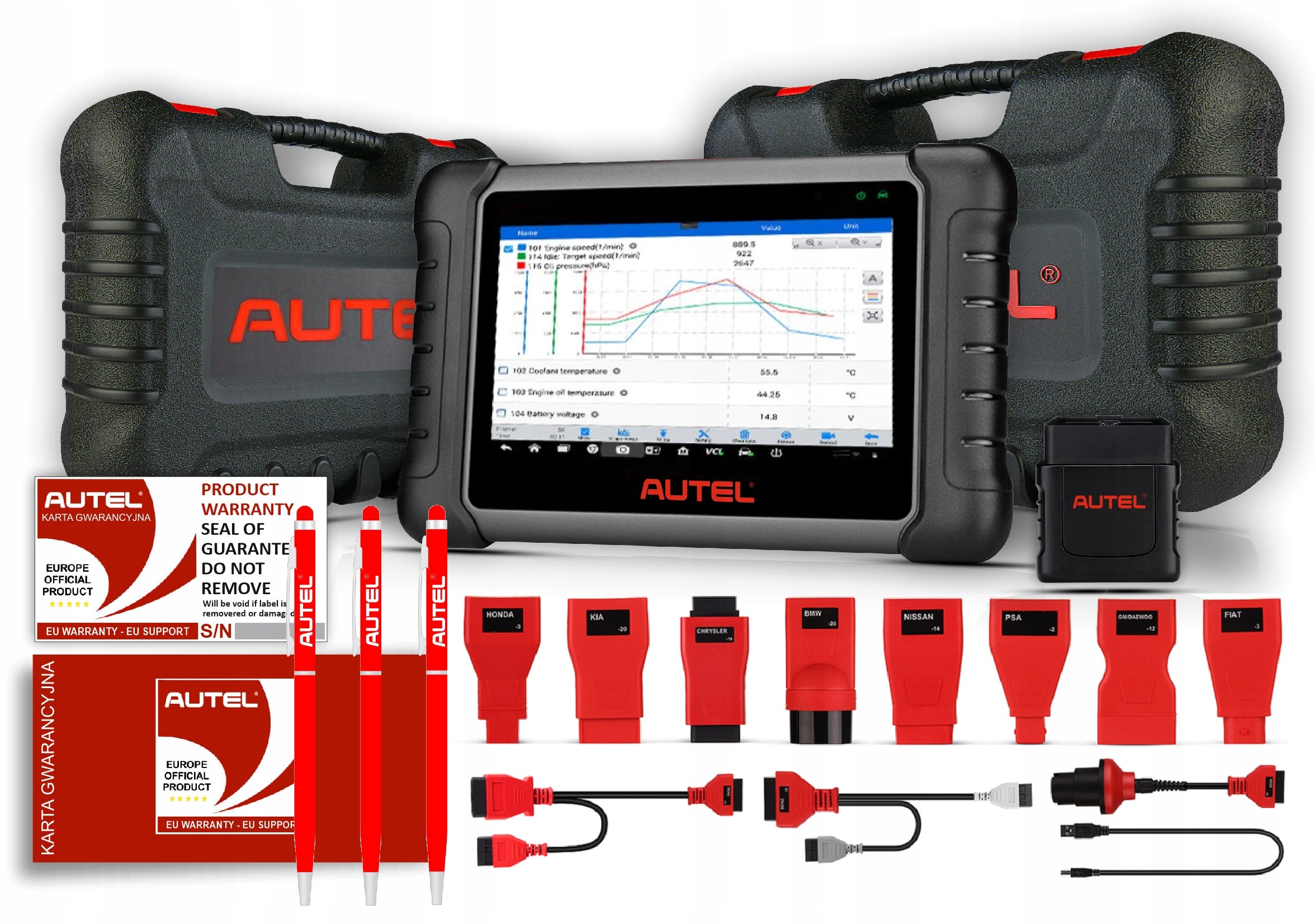 AUTEL DS808BT 2 YEARS UPDATE + ADAPTERS OFFICIAL DISTRIBUTOR AUTEL POLAND