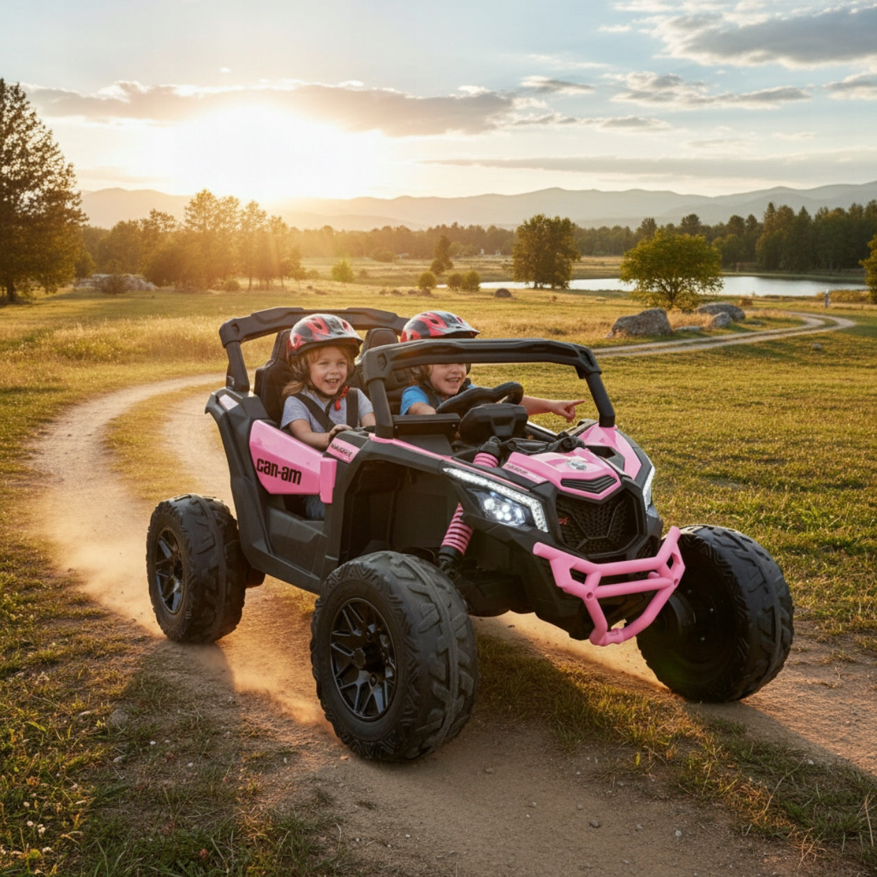 AUTO FOR BATTERY BUGGY MAVERICK FOR CHILDREN 4x4 LED with sounds PINK Kid's age 3＋ years