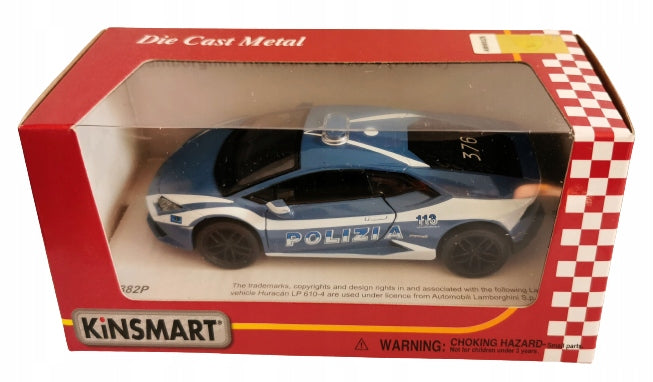 Metalinis policijos modeliukas Lamborghini Huracan LP610-4 1:36, 1981