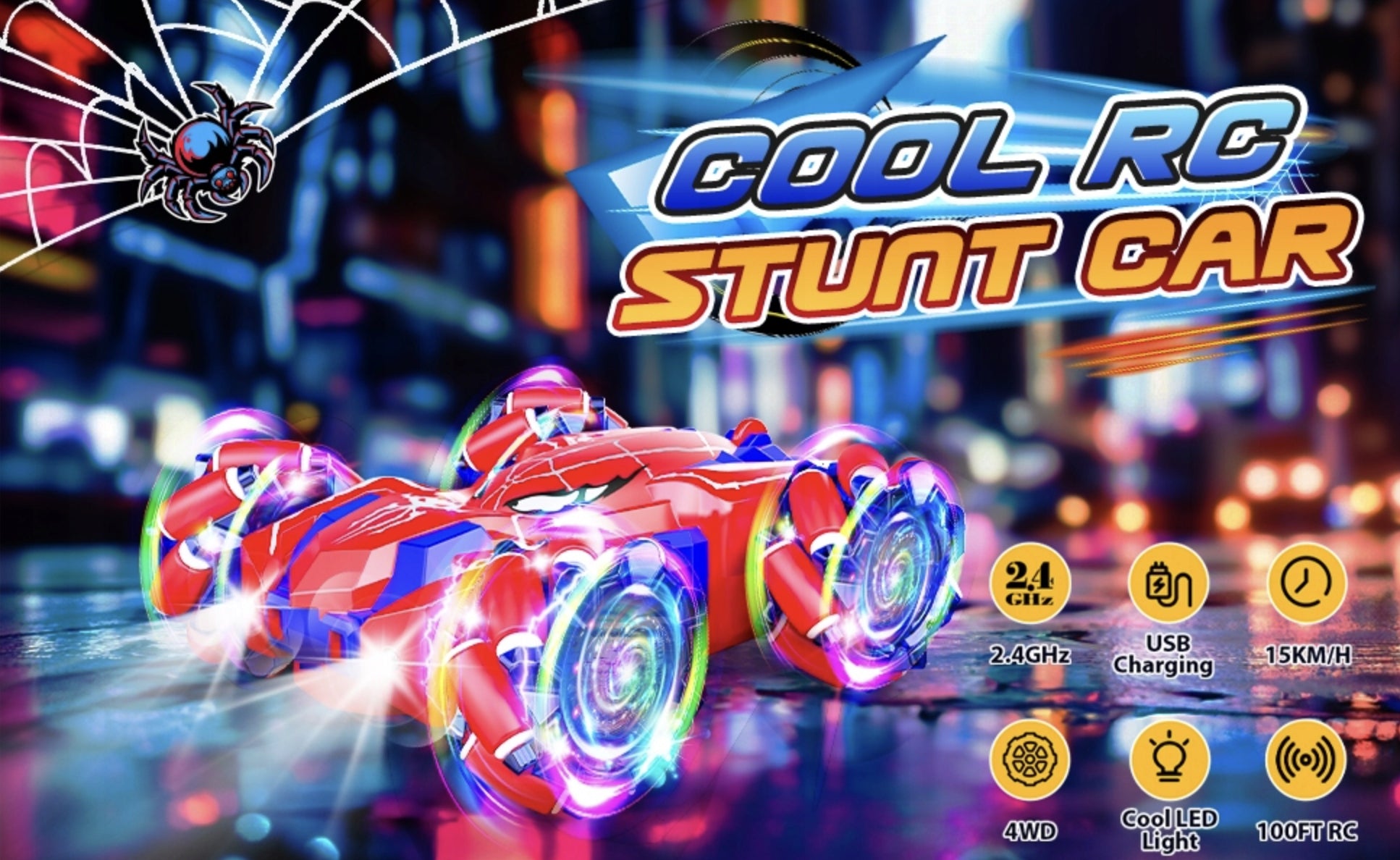 AUTO RC STUNT 360° REMOTE CONTROLLED LED CAR LIGHTS Manufacturer code 5907284412930