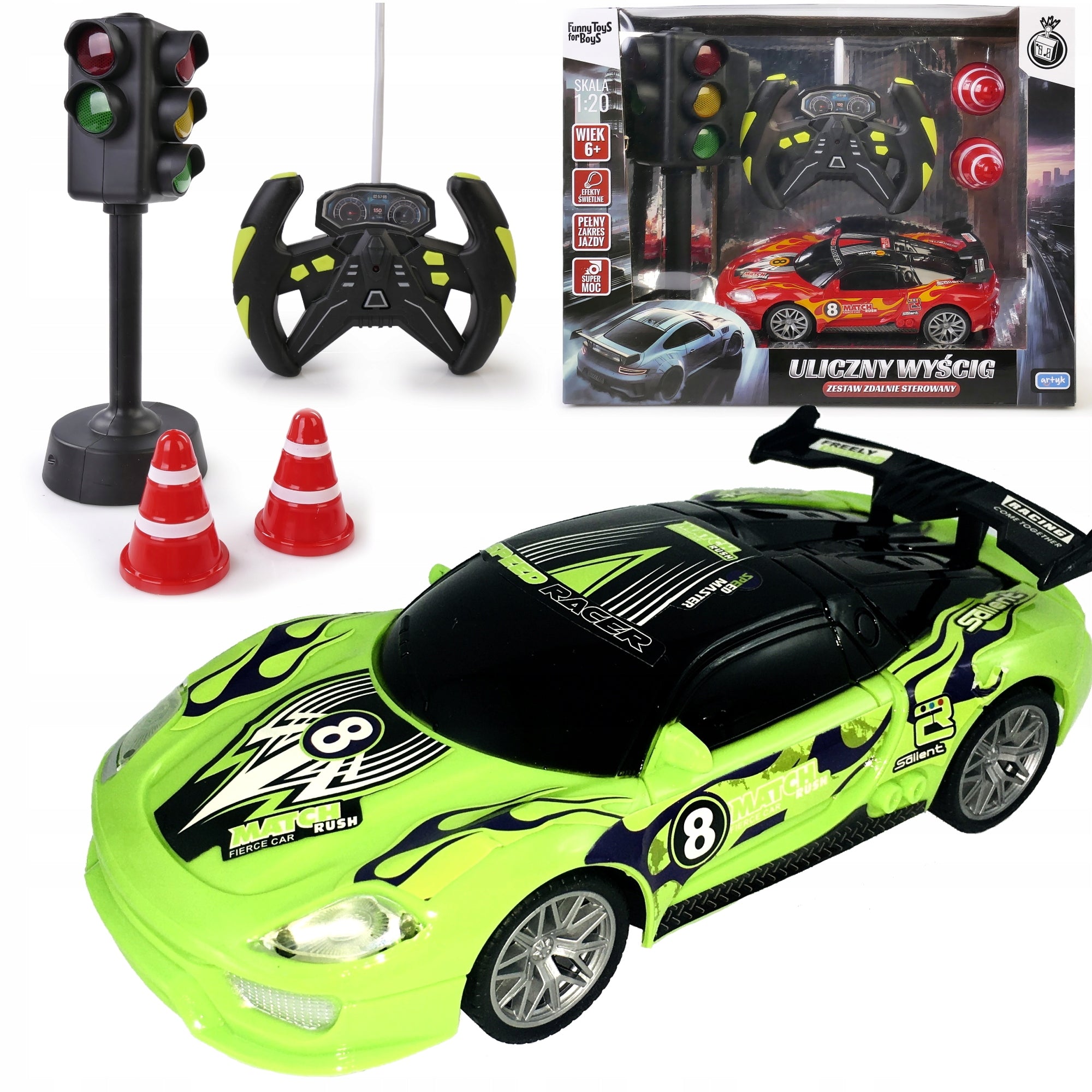 AUTO REMOTE CONTROLLED RC + LARGE CONES BEACON