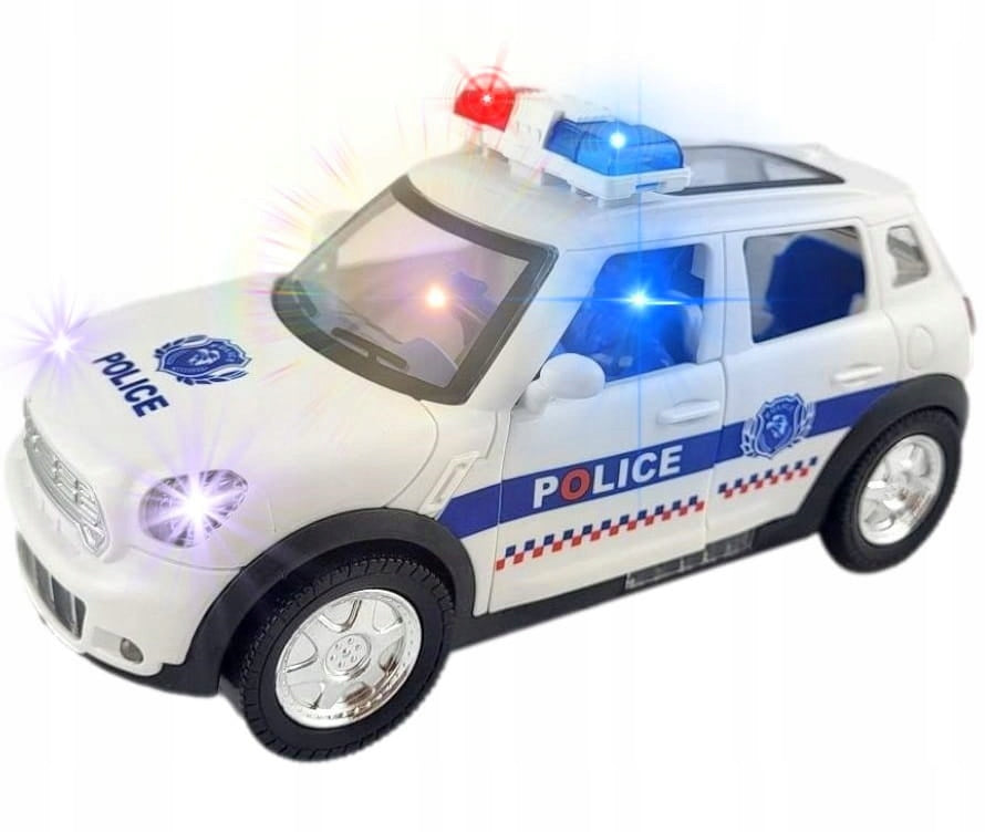 Policijos automobilis su šviesos ir garso efektu Jin