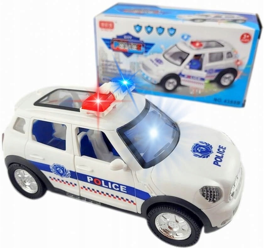 Policijos automobilis su šviesos ir garso efektu Jin