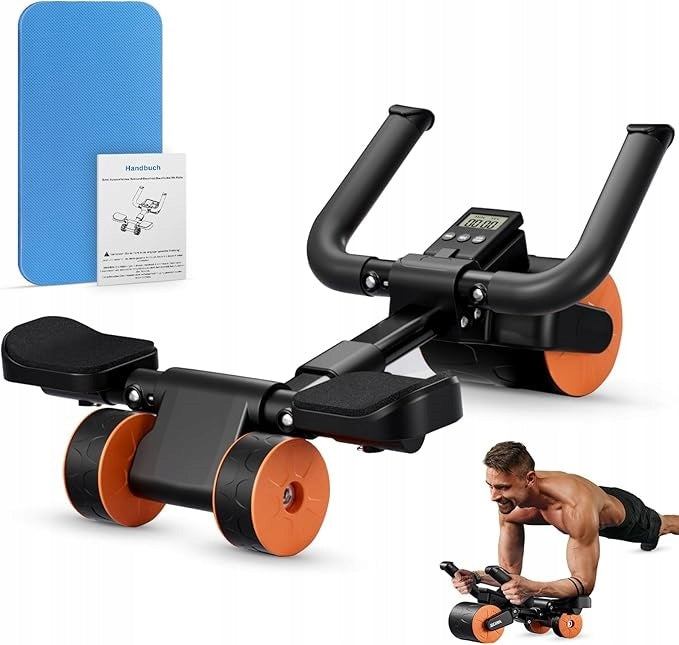 AUTOMATIC ABDOMINAL EXERCISE ROLLER WITH ELBOW SUPPORT LOAD UP TO 90KG