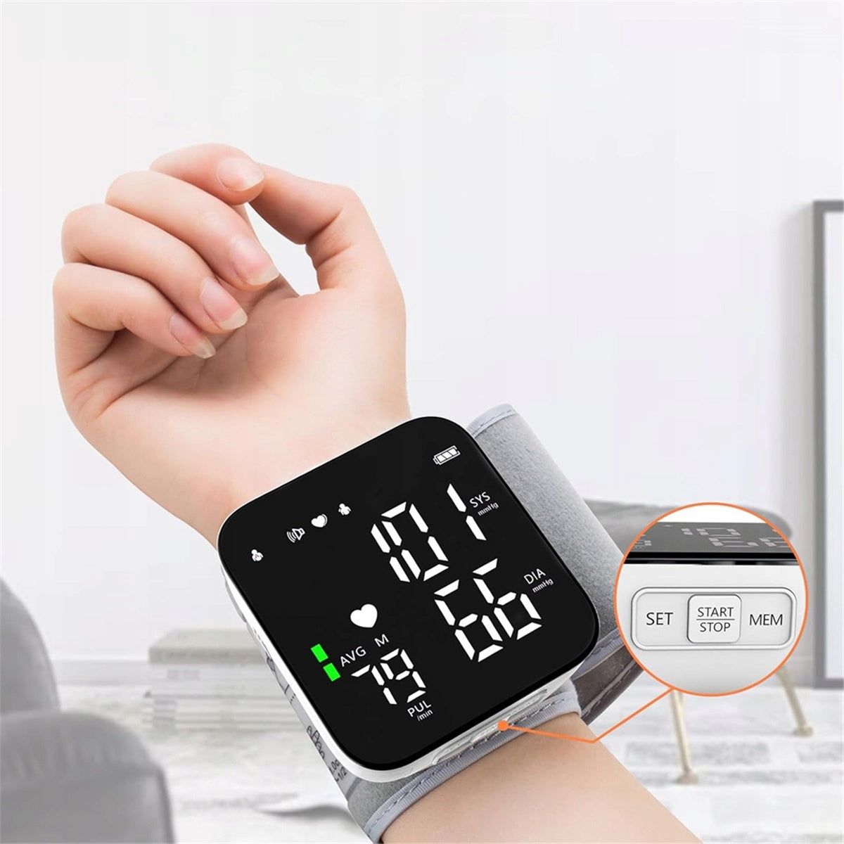 AUTOMATIC BLOOD PRESSURE MONITOR WITH LED DISPLAY AND SINGLE-KEY OPERATION Medical device no