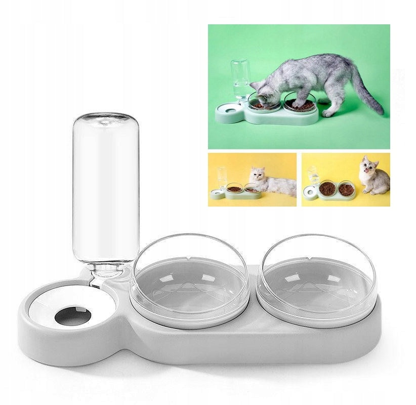AUTOMATIC BOWL AND DRINKER FOR DOG OR CAT - 2IN1 - 13,5x38x19 CM