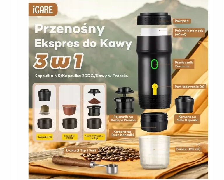 AUTOMATIC CAR COFFEE MAKER IGARE KF-JN-01 Packaging status original