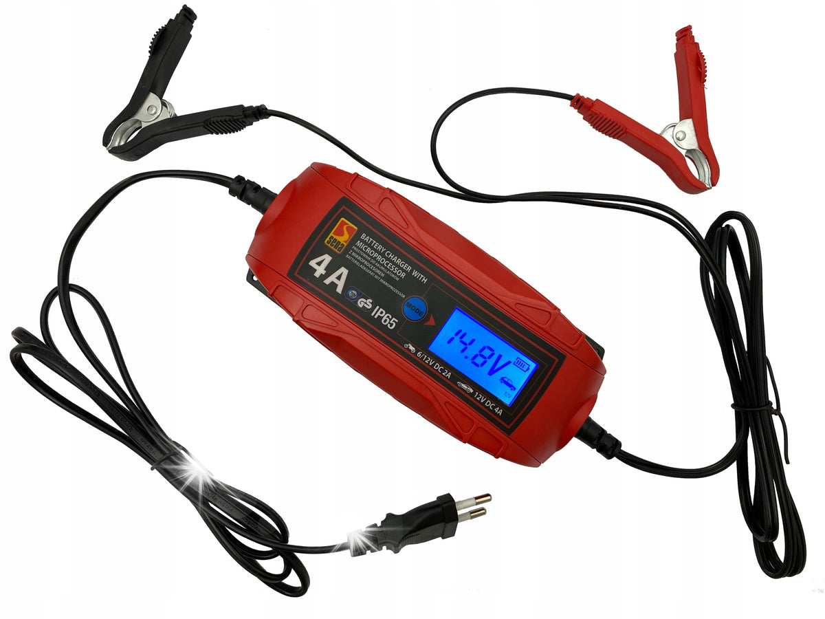 AUTOMATIC CAR RECTIFIER FOR BATTERY TUV LCD IP65 6V 12V 4A