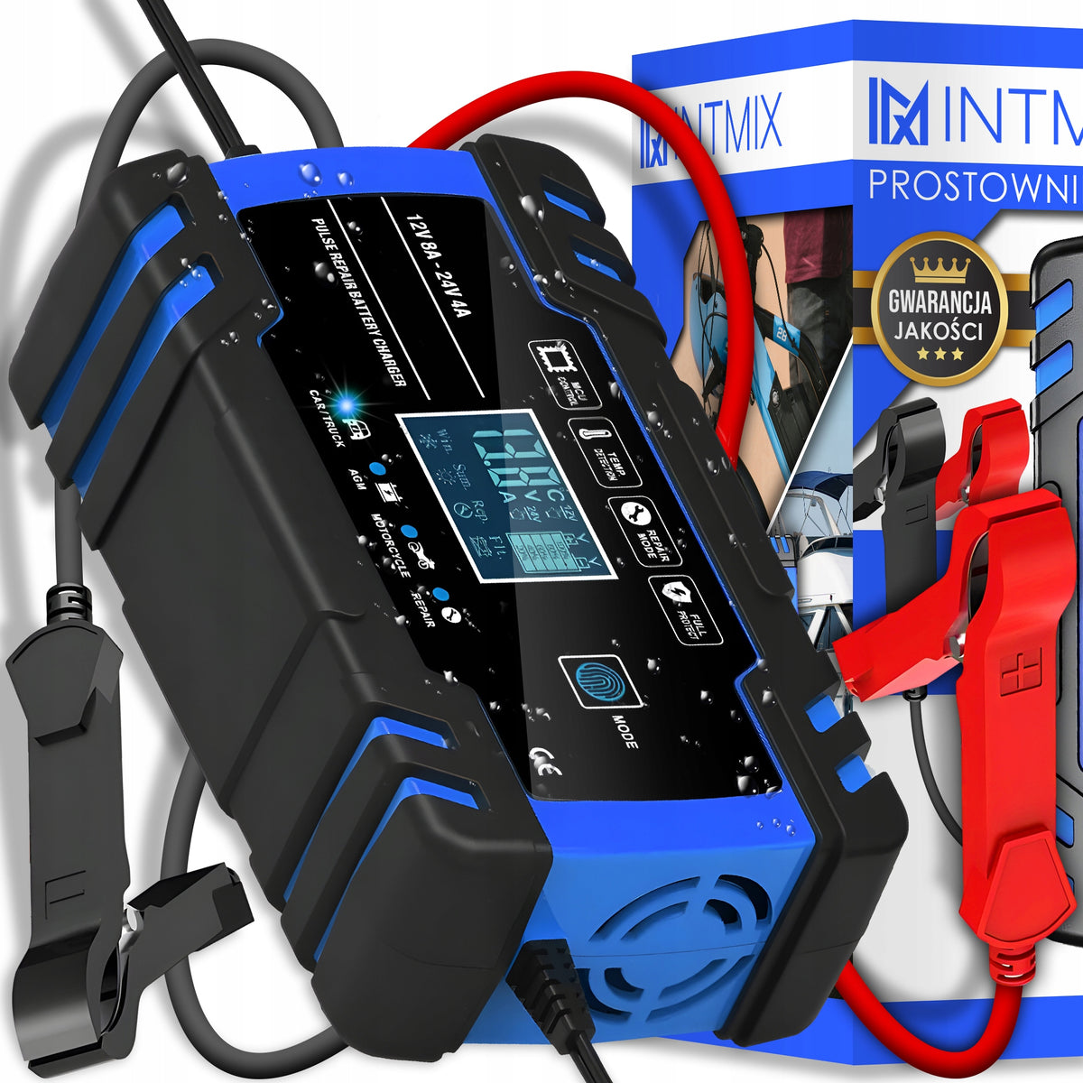 AUTOMATIC CAR RECTIFIER WITH REPAIR FUNCTION 12V 24V INTMIX LCD
