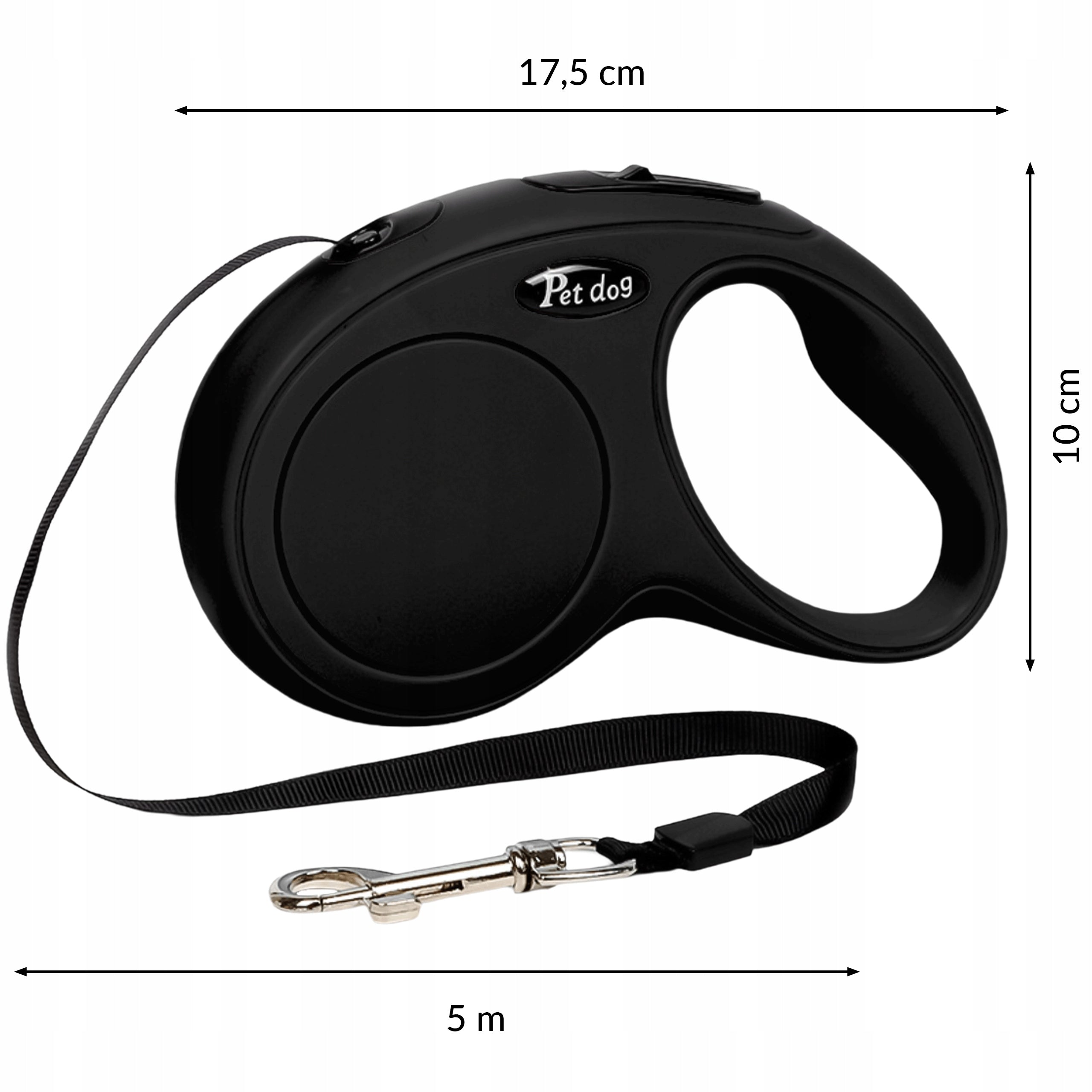 AUTOMATIC CAT DOG LEASH ROLLED 5m ROLLED STRONG WITH LOCK UP TO 20 KG Kind automatic