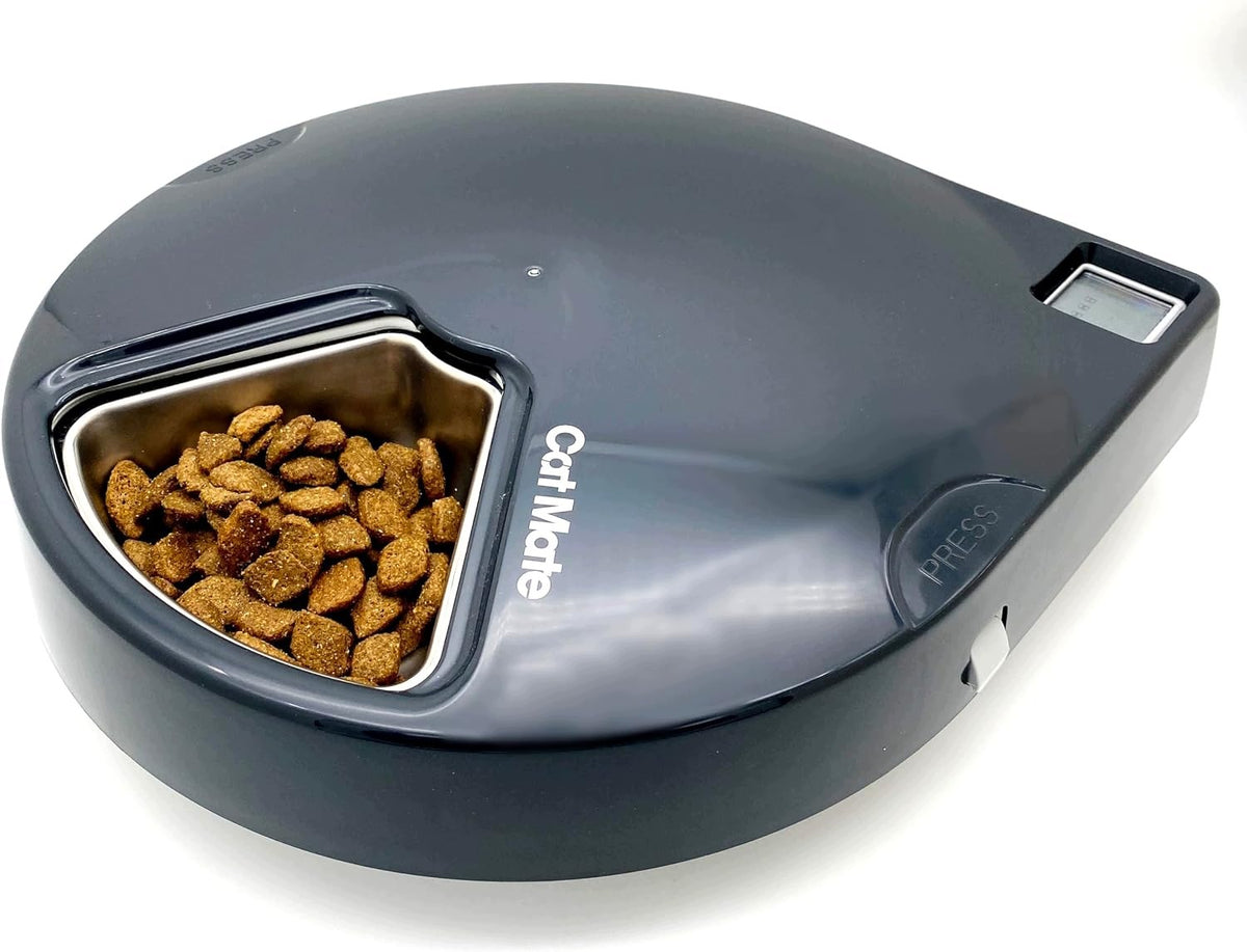 AUTOMATIC CAT FEEDER 5 MEALS STAINLESS STEEL TIMER