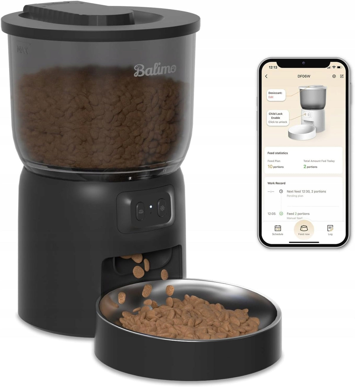 AUTOMATIC CAT FEEDER WIFI 3L WITH APPLICATION STEEL 304
