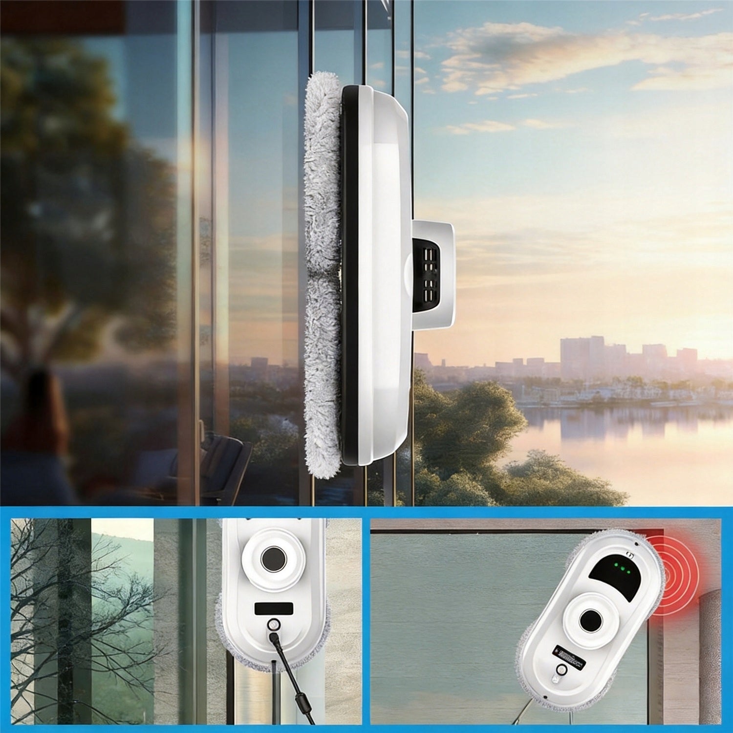 AUTOMATIC CLEANING ROBOT FOR WASHING WINDOWS MIRRORS AUTOMATIC WASHER Dominant color white