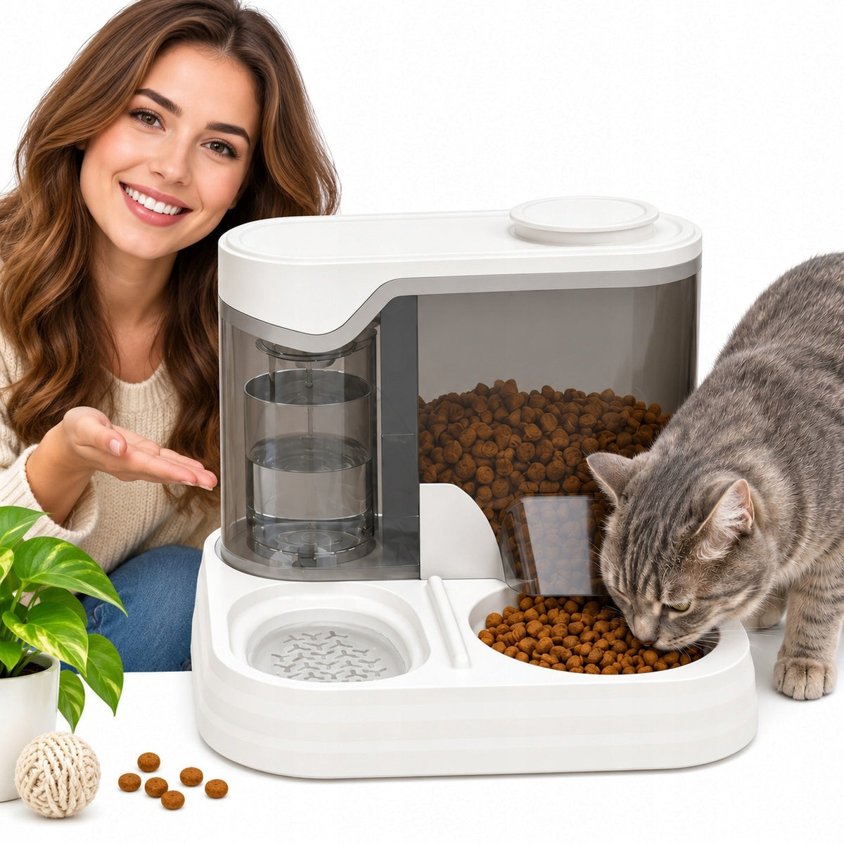 AUTOMATIC DOG CAT BOWL 2200 ML - BEZ MARKI - AT006