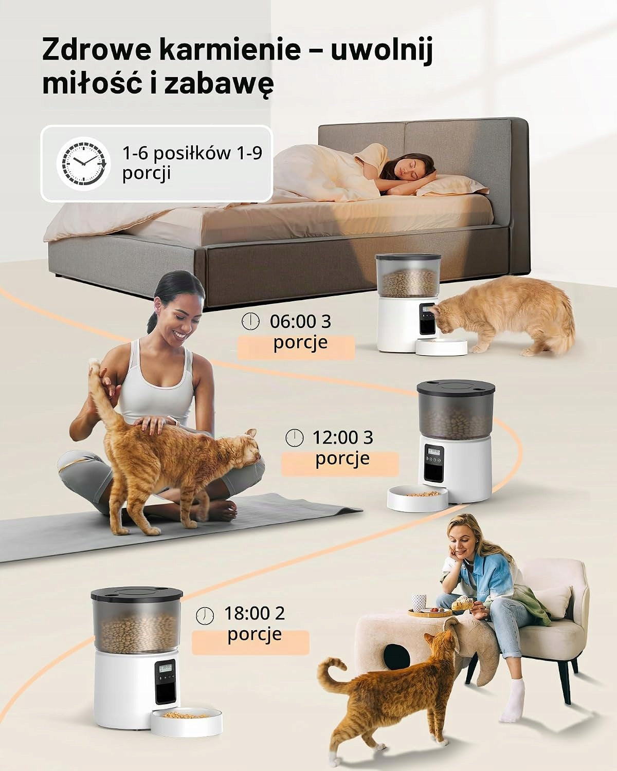 AUTOMATIC DOG CAT FEEDER FOOD DISPENSER 5L TIMER BATTERIES BEMOONY Packaging status original