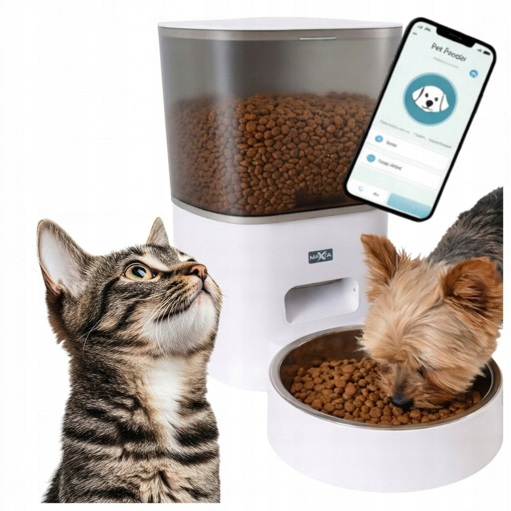 AUTOMATIC DOG CAT FOOD FEEDER 3L WIFI APPLICATION EMERGENCY BATTERIES