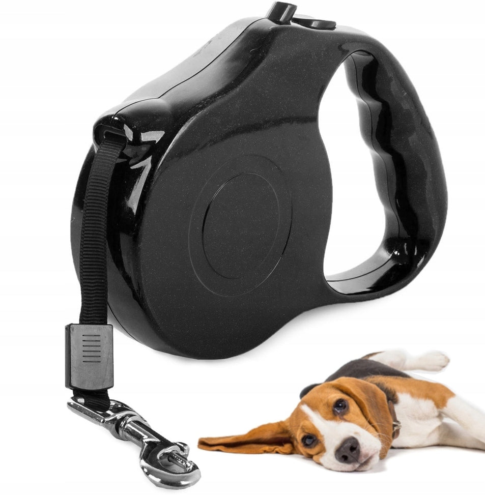 AUTOMATIC DOG LEASH TAPE WITH LOCK 5m 150kg