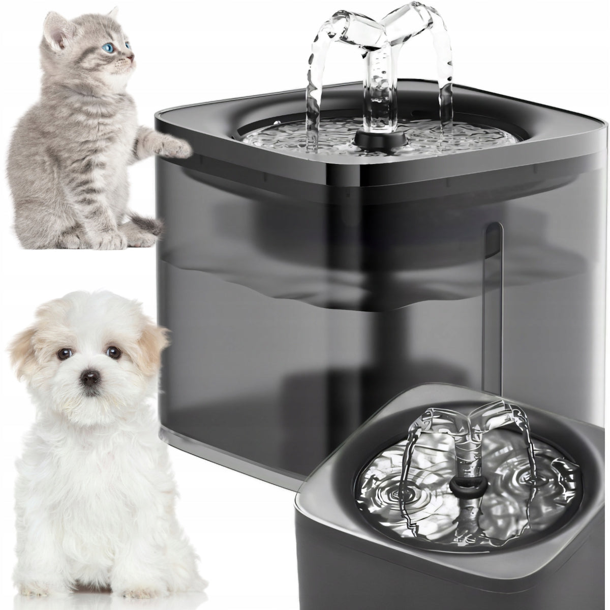 AUTOMATIC DRINKER FOR CAT DOG FOUNTAIN WATER BOWL MOTION SENSOR FILTER