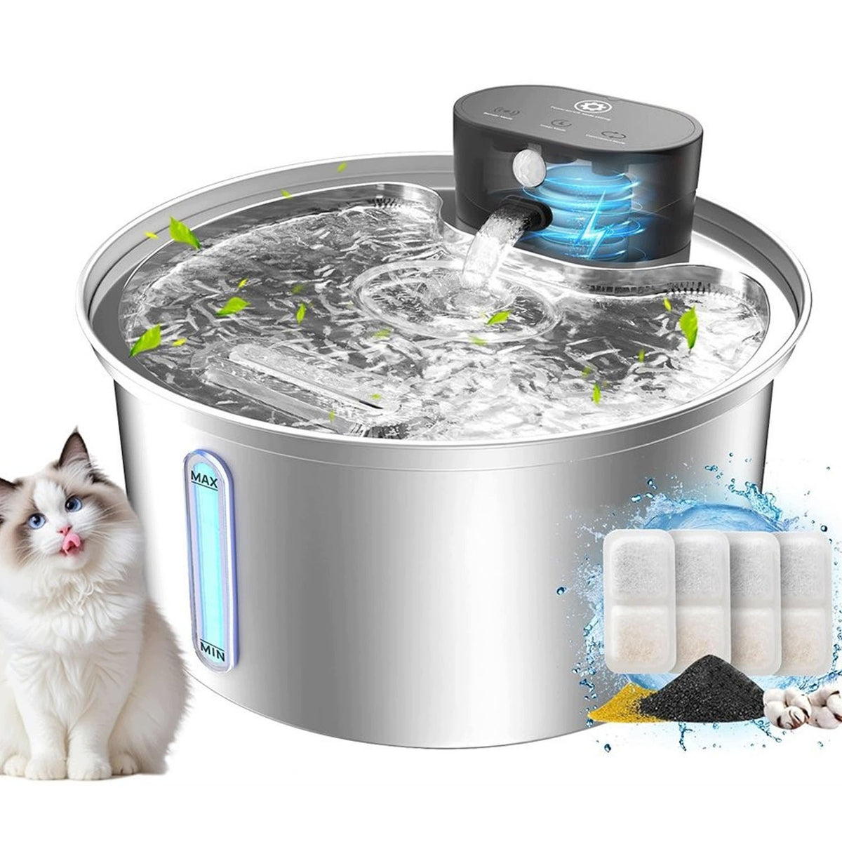AUTOMATIC DRINKER FOR CAT DOG WATER FOUNTAIN BOWL DRINKER 3,2L USB