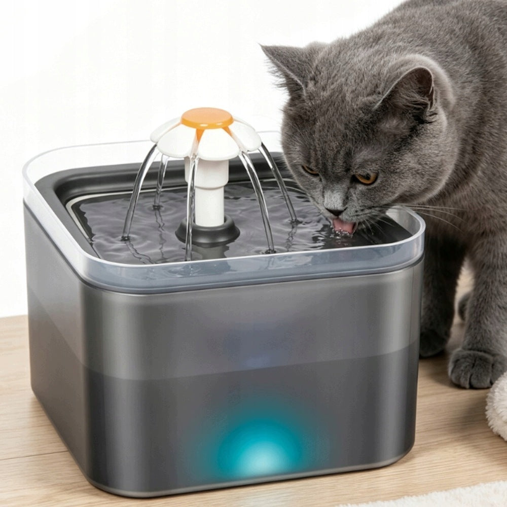 AUTOMATIC DRINKER FOR CAT DOG WATER FOUNTAIN QUIET BOWL 2L + FILTER