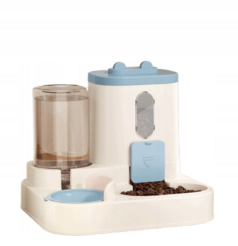 AUTOMATIC FEEDER FOR ANIMALS FOOD/WATER 1600ML/800ML BLUE
