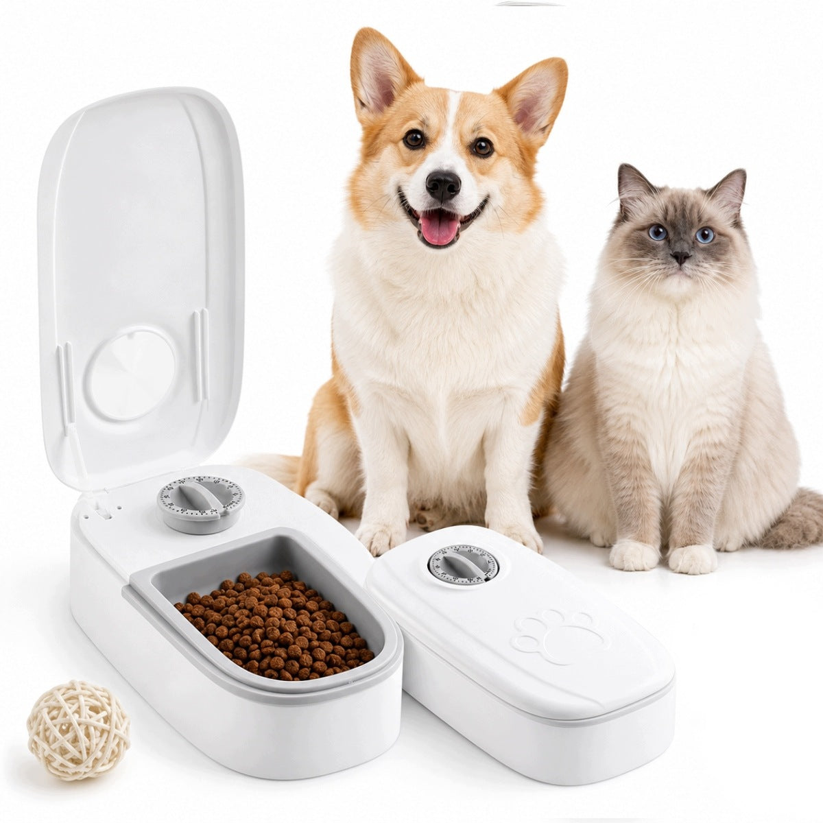 AUTOMATIC FOOD DISPENSER WITH TIMING FEEDER FOR CAT AND DOG ABS