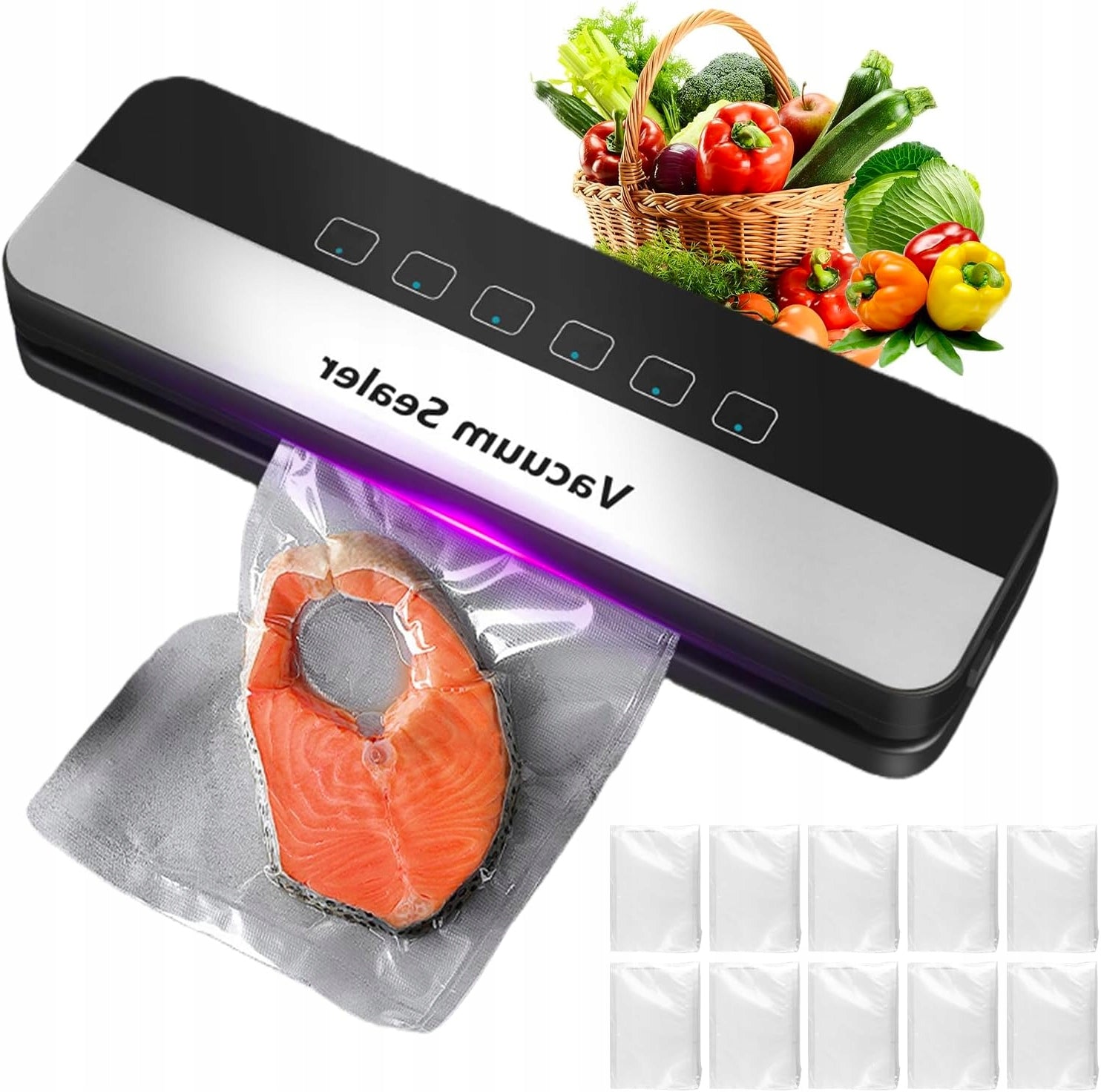 AUTOMATIC FOOD WELDING VACUUM MACHINE WITH 10 CUPS