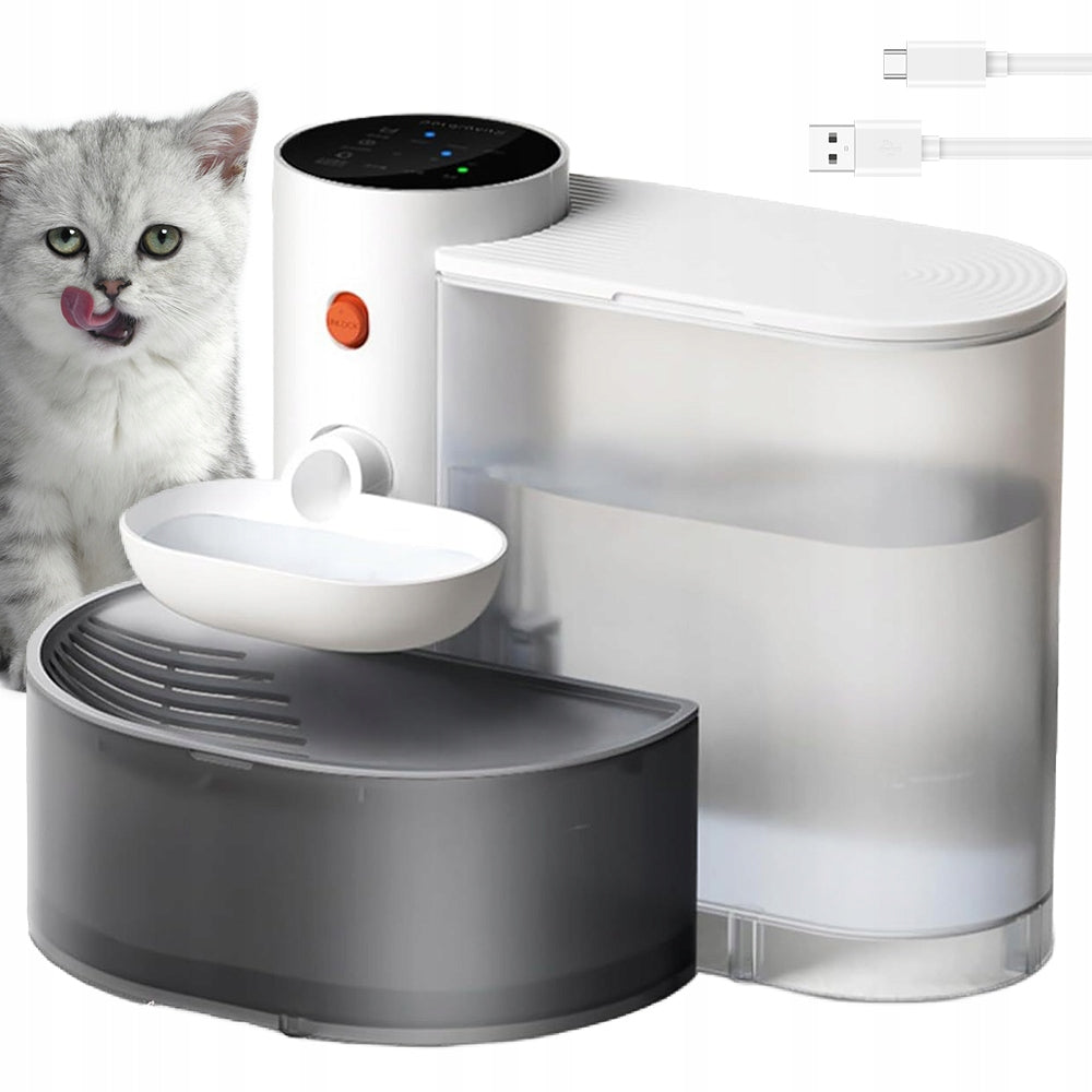AUTOMATIC FOUNTAIN FOR CATS AND DOGS QUIET OPERATION 2000MAH 3L