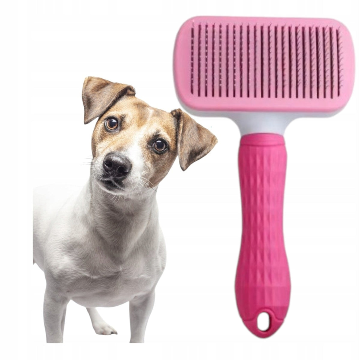 AUTOMATIC HAIR REMOVAL BRUSH FOR DOGS AND CATS PINK