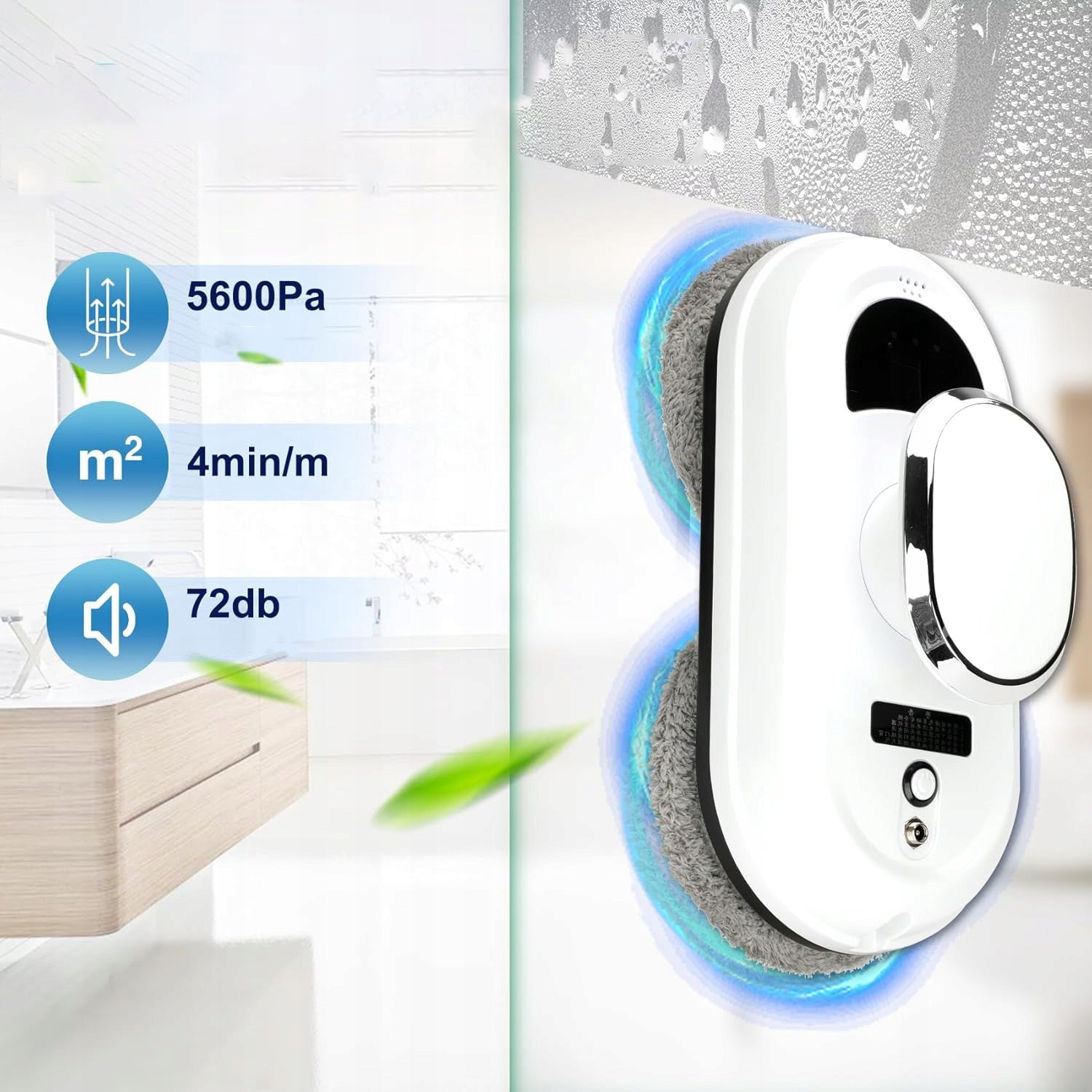 AUTOMATIC INTELLIGENT ROBOT FOR CLEANING MIRROR WINDOWS SET WITH REMOTE CONTROL Packaging status original