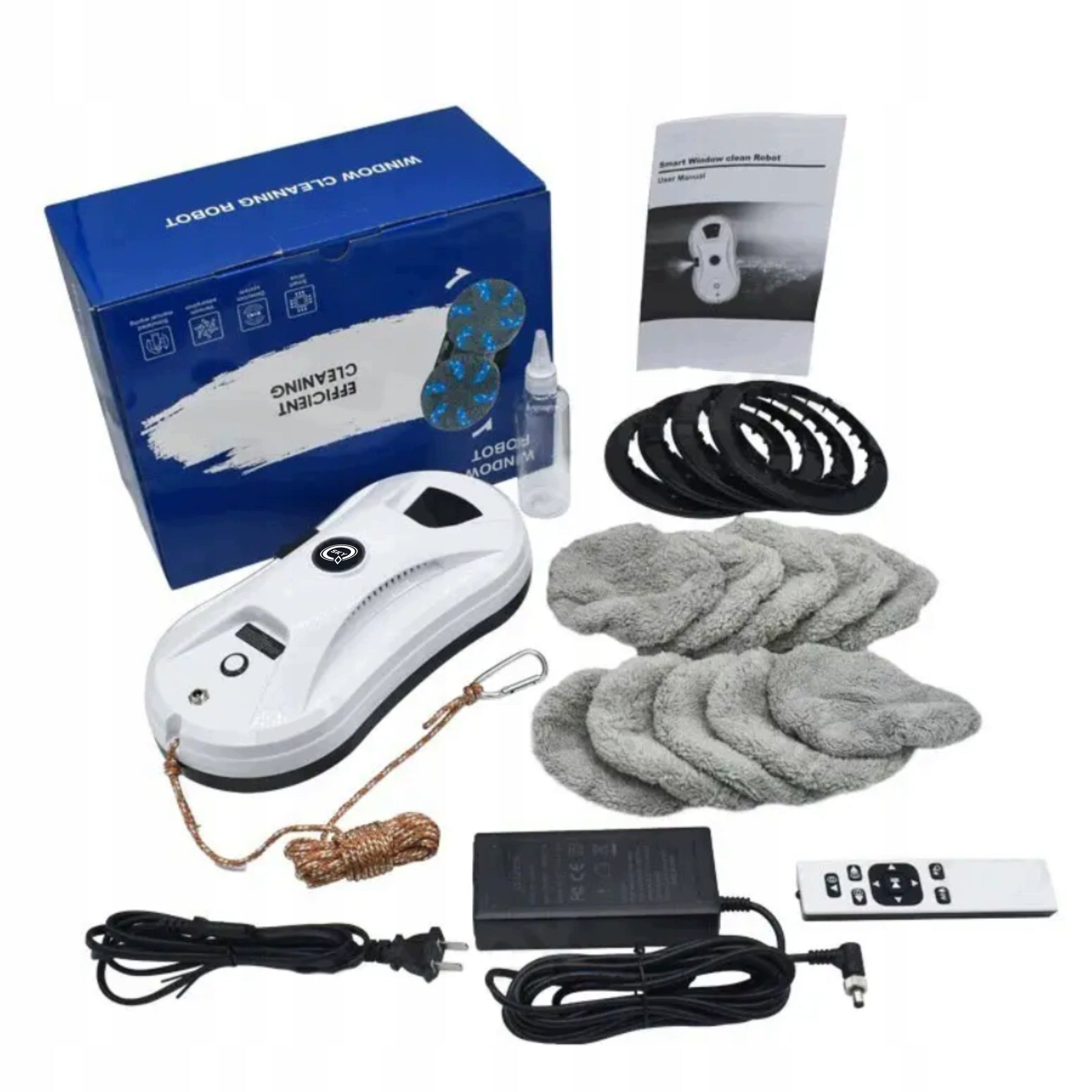 AUTOMATIC INTELLIGENT ROBOT WITH WASHER FOR WASHING WINDOWS WITH REMOTE CONTROL