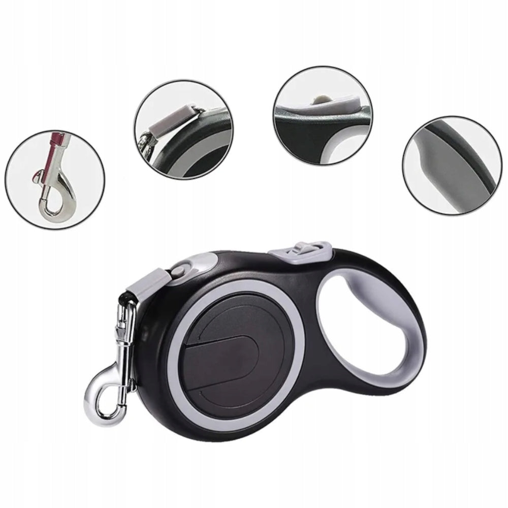 AUTOMATIC LEASH FOR DOG 5M LARGE SMALL WALKING STRONG LONG TAPE Manufacturer code VELAN SMYCZ AUTOMATYCZNA SPACEROW PSA 5m 50kg