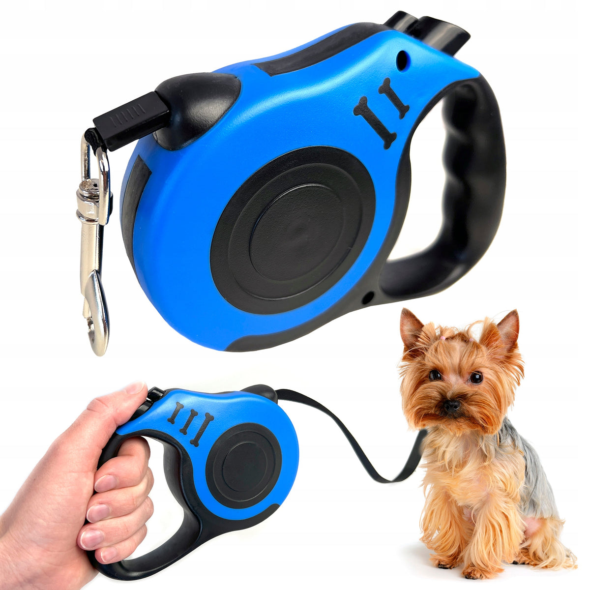 AUTOMATIC LEASH FOR DOG TAPE WITH LOCK UP TO 20KG 5M STRONG COLORS Brand Azaris