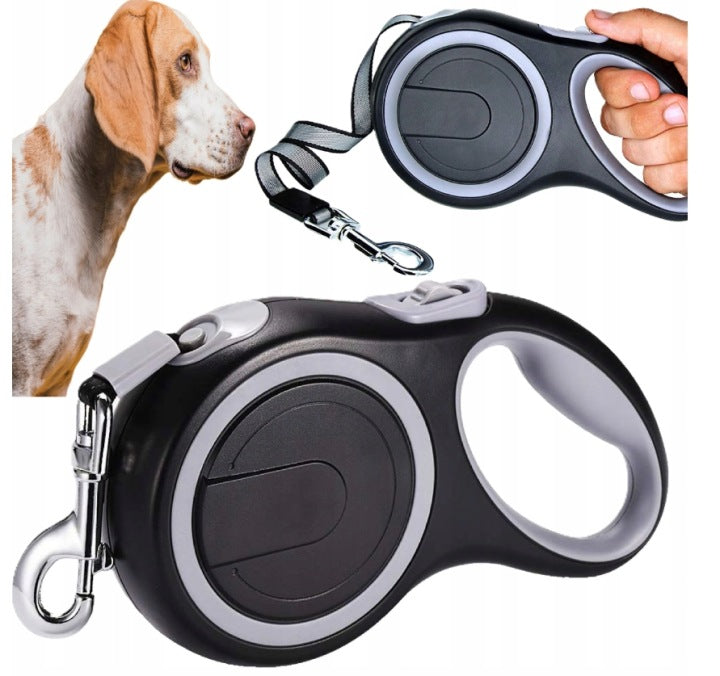 AUTOMATIC LEASH FOR DOG TAPE WITH REFLECTIVE LOCK STRONG ROLLED 50KG 8M