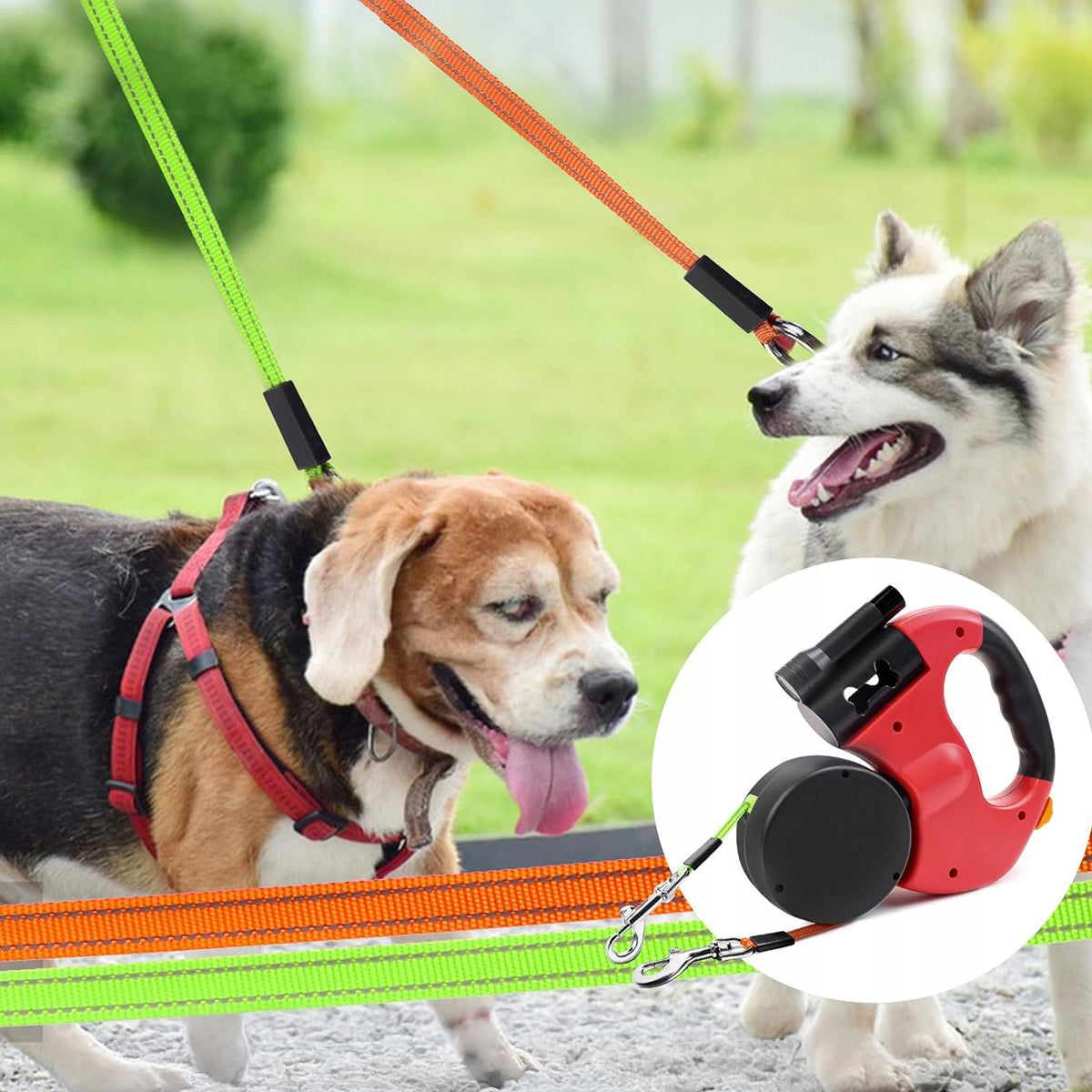 AUTOMATIC LEASH FOR DOUBLE DOG 3M FLASHLIGHT ADJUSTMENT WITH LOCK TAPE Manufacturer code 798745590848