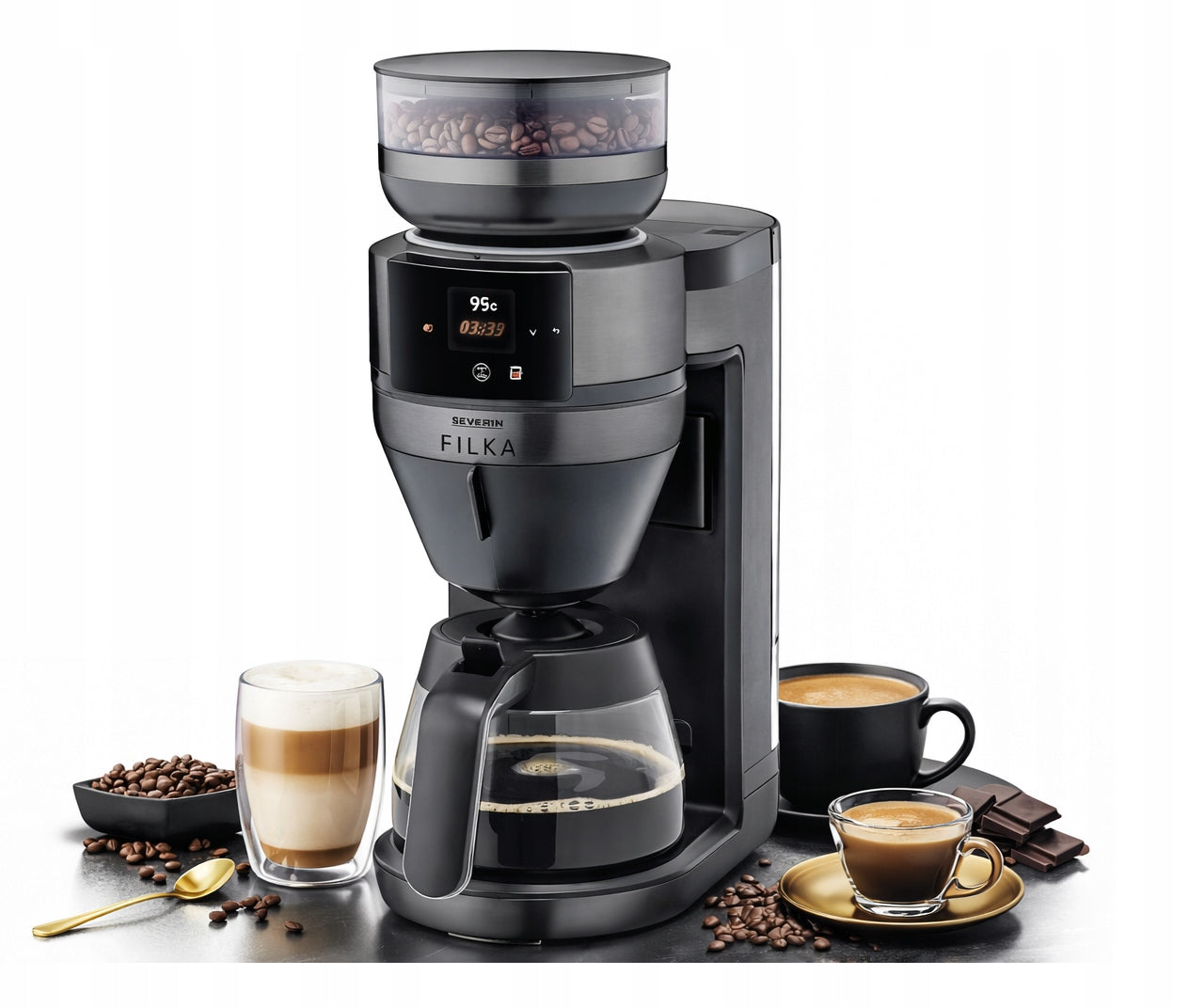 AUTOMATIC OVERFLOW COFFEE MAKER 5in1 96°C SEVERIN KA4854
