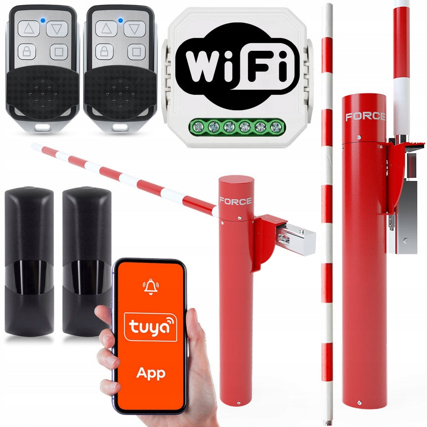 AUTOMATIC PARKING BARRIER FORCE GR3000 ARM 3m 2x REMOTE CONTROL WiFi PHOTOKOM