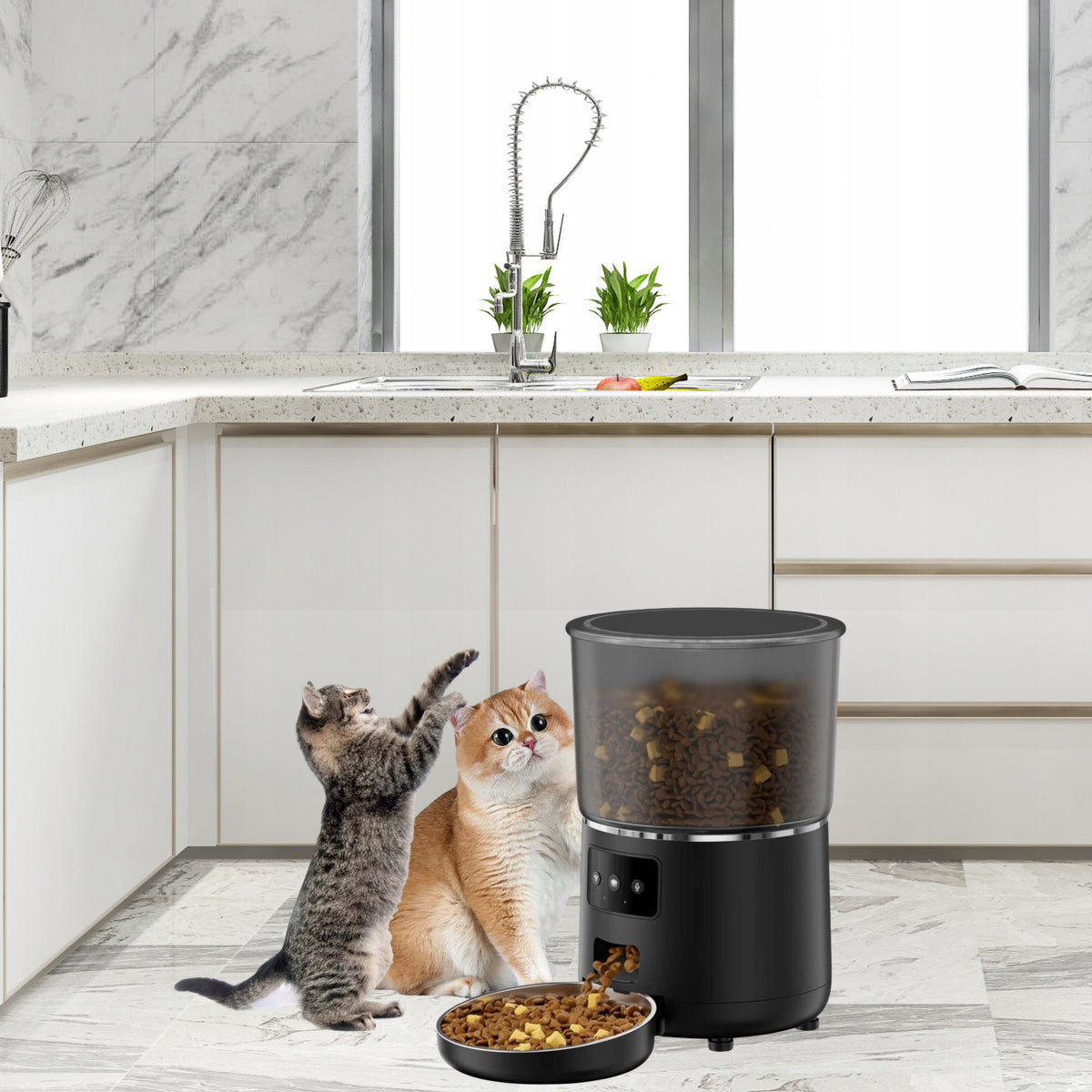 AUTOMATIC PET FEEDER DISPENSER SELF-FILLING BOWL FEEDER Packaging status original