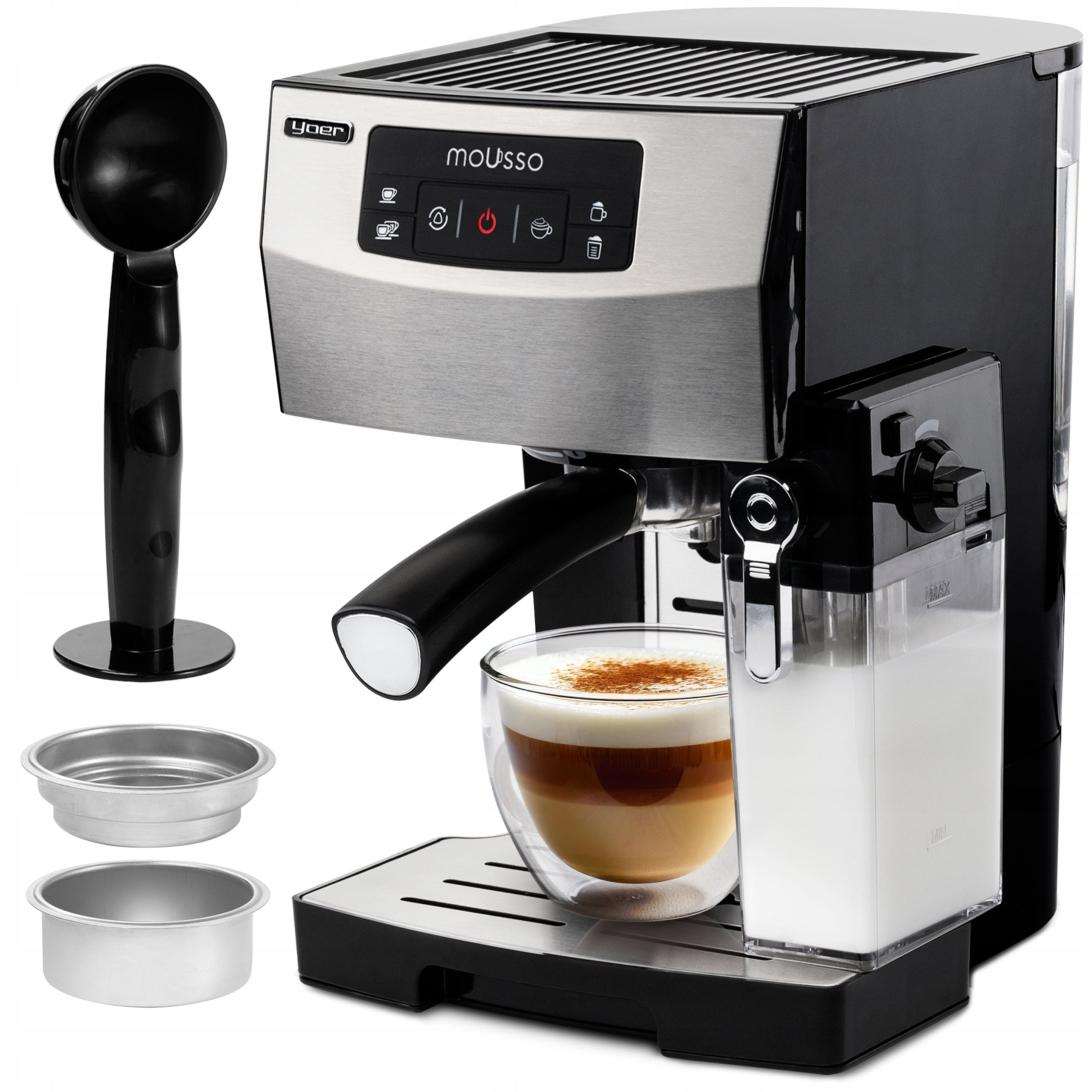 AUTOMATIC PRESSURE COFFEE MAKER 20BAR 1450W + MILK FROTHER