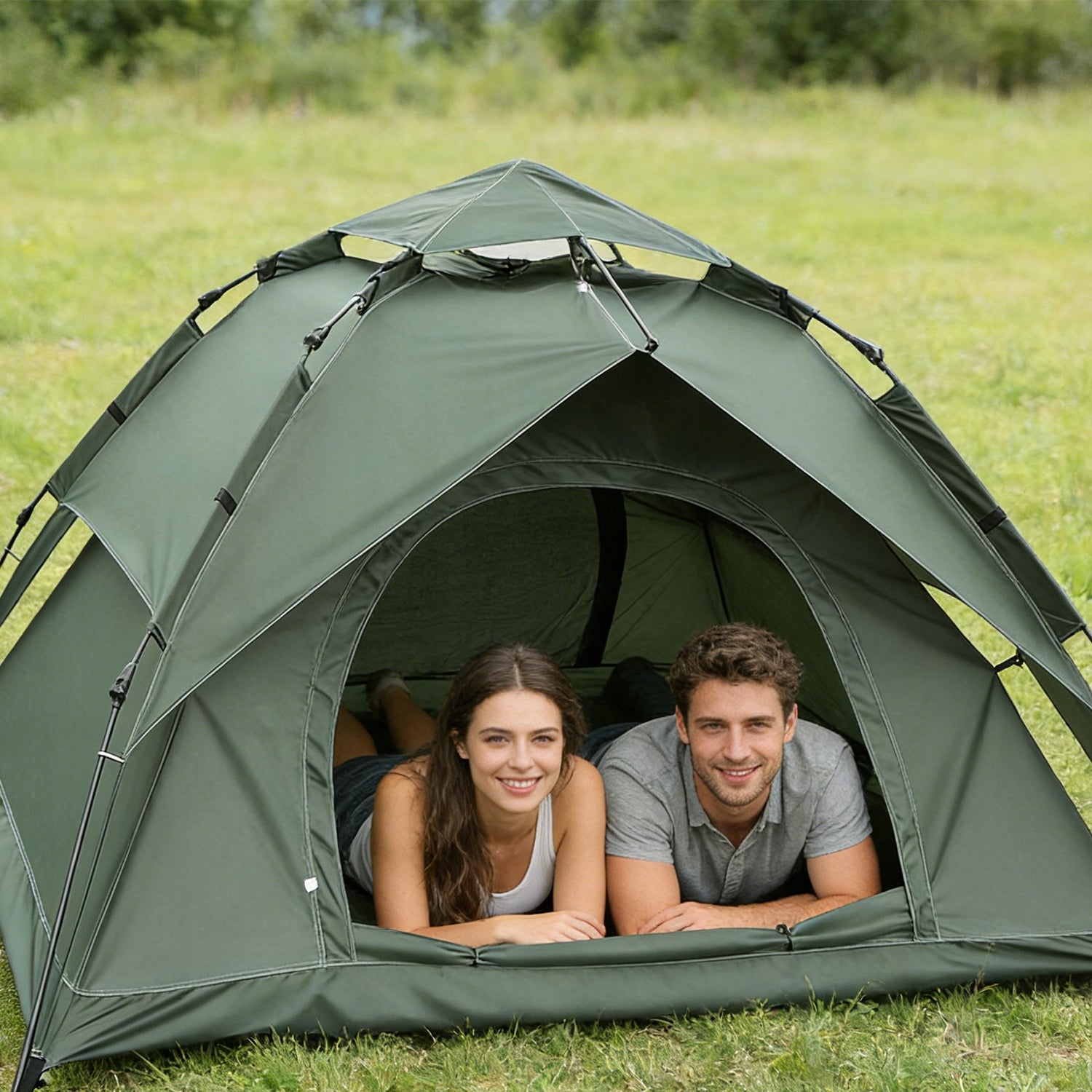 AUTOMATIC SELF-FOLDING TENT 3-4 PERSONS CAMPING MOISTURE RESISTANT Product weight with unit packaging 2.51 kg