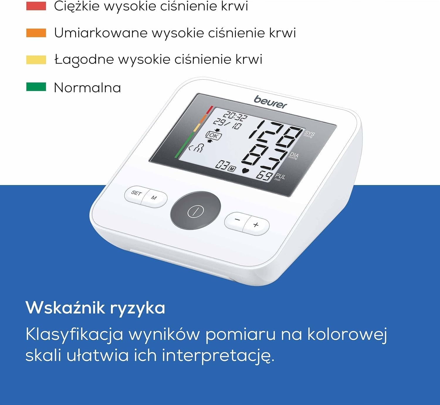 AUTOMATIC SHOULDER BLOOD PRESSURE MONITOR WITH ARRHYTHMIA AND MEMORY DETECTION Manufacturer code 5907401975010